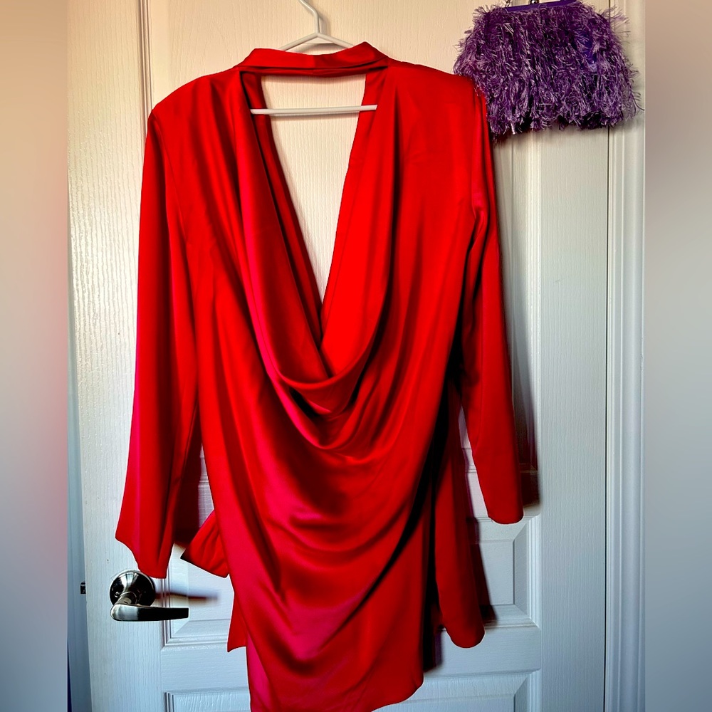 Open back Red Wrap Dress from Asos
